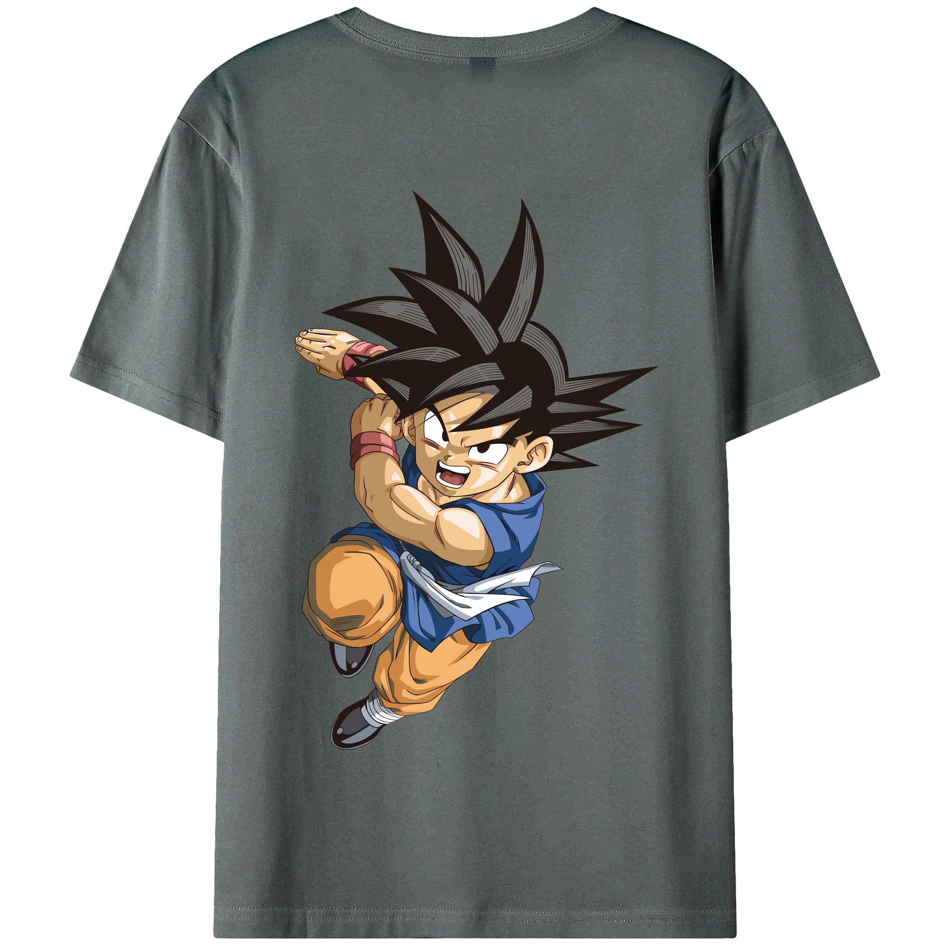 （画像用） ドラゴンボール 孫悟空（そん ごくう）Son Goku カカロット DRAGON BALL Kakarotto 綿100％半袖Tシャツ（背面プリント）